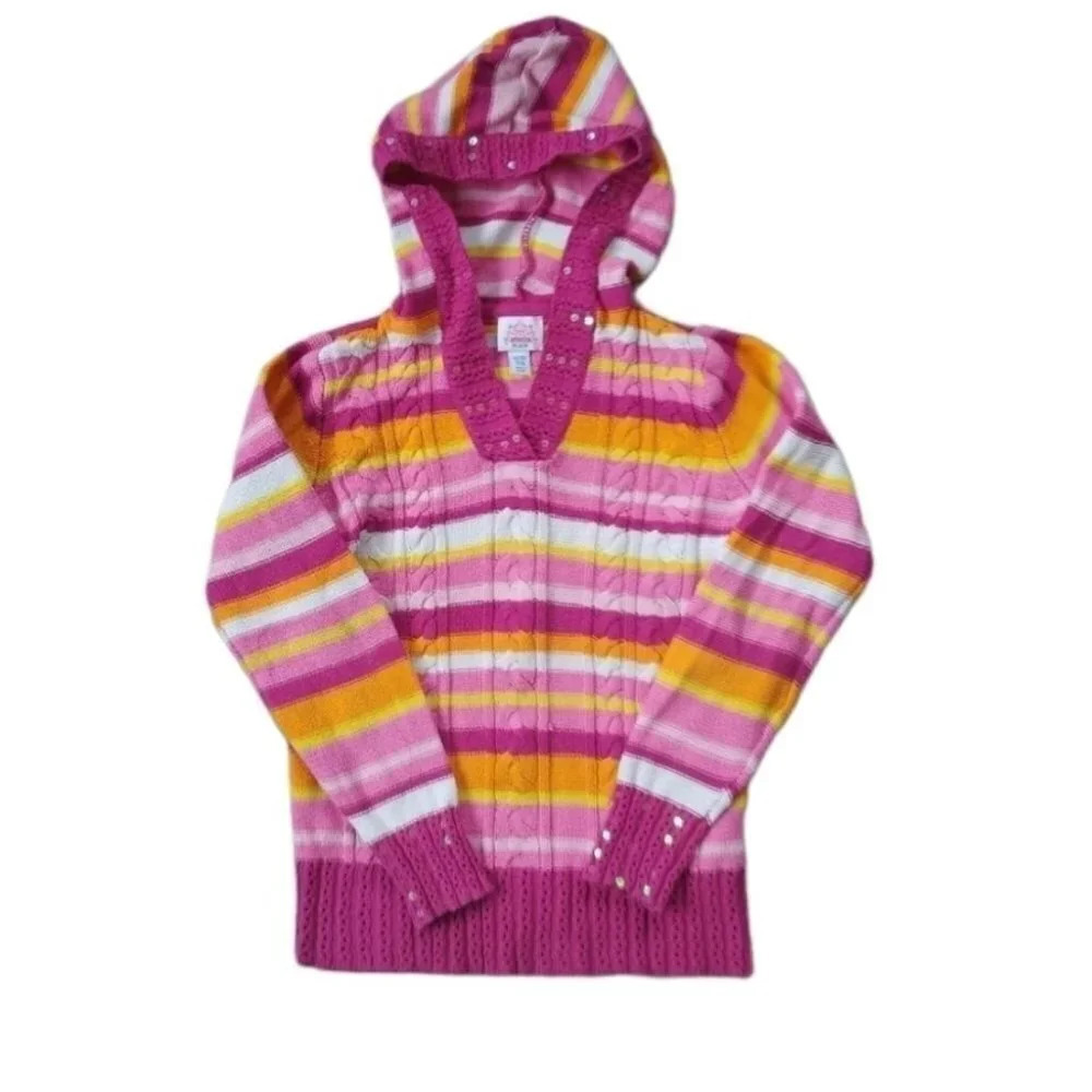 Est. 1989 Place Hooded Cable Knit Sweater, Sequins